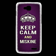 Coque LG L90 Keep Calm and Miskine Violet