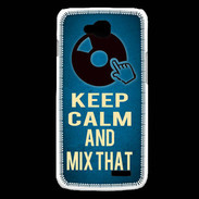 Coque LG L90 Keep Calm and Mix that Bleu