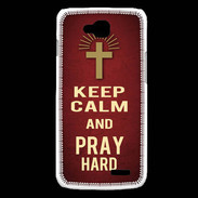 Coque LG L90 Keep Calm and Pray Christian Rouge