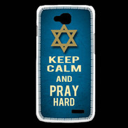 Coque LG L90 Keep Calm and Pray jewish BLeu