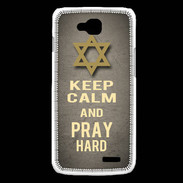 Coque LG L90 Keep Calm and Pray jewish Gris