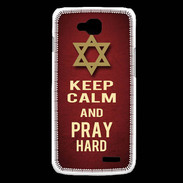 Coque LG L90 Keep Calm and Pray jewish Rouge