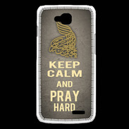Coque LG L90 Keep Calm and Pray Muslim Gris