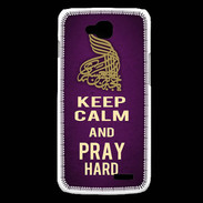 Coque LG L90 Keep Calm and Pray Muslim Violet