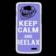 Coque LG L90 Keep Calm and Be Reelax Bleu