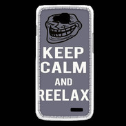 Coque LG L90 Keep Calm and Reelax Gris