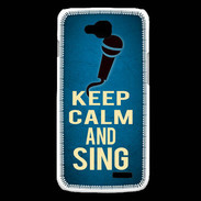 Coque LG L90 Keep Calm and Sing Bleu