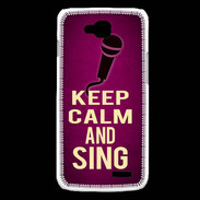 Coque LG L90 Keep Calm and Sing Rose