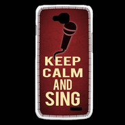 Coque LG L90 Keep Calm and Sing Rouge
