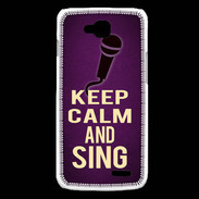 Coque LG L90 Keep Calm and Sing Violet