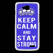 Coque LG L90 Keep Calm and Stay strong Bleu
