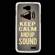 Coque LG L90 Keep Calm and Up Sound Gris