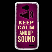 Coque LG L90 Keep Calm and Up Sound Rose