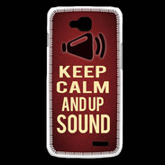 Coque LG L90 Keep Calm and Up Sound Rouge