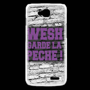 Coque LG L90 Wesh garde la pèche Violet