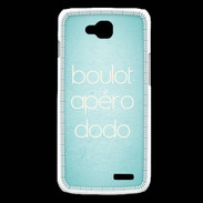 Coque LG L90 Boulot Apéro Dodo Turquoise ZG