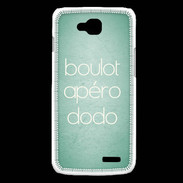 Coque LG L90 Boulot Apéro Dodo Vert ZG