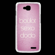 Coque LG L90 Boulot Sexo Dodo Rose ZG