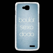 Coque LG L90 Boulot Sexo Dodo Bleu ZG