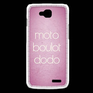 Coque LG L90 Moto Boulot Dodo rose ZG