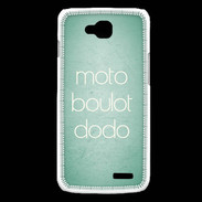 Coque LG L90 Moto Boulot Dodo Vert ZG
