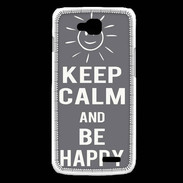 Coque LG L90 Keep calm Be Crazy Gris
