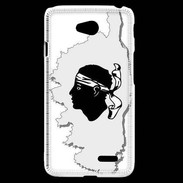 Coque LG L70 Carte de la Corse avec tête 5