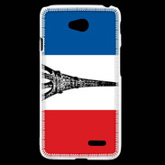 Coque LG L70 Drapeau français et Tour Eiffel