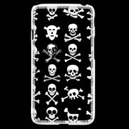 Coque LG L70 Crâne en folie sur fond noir