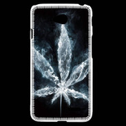 Coque LG L70 Feuille de cannabis en fumée
