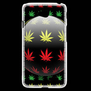Coque LG L70 Effet cannabis sur fond noir