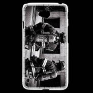 Coque LG L70 Pompiers en noir et blanc
