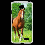 Coque LG L70 Cheval arabe robe marron et blanche