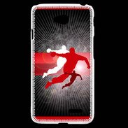 Coque LG L70 Illustration Handball en noir et rouge