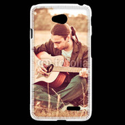 Coque LG L70 Guitariste peace and love 1