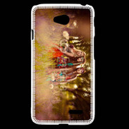 Coque LG L70 Groupe de hippie dans les champs