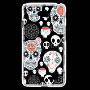 Coque LG L70 Fond tête de mort 8