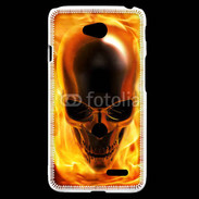 Coque LG L70 crâne en feu