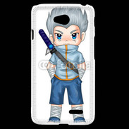 Coque LG L70 Chibi style illustration of a superhero 2