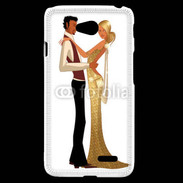 Coque LG L70 Couple glamour dessin