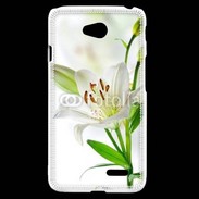 Coque LG L70 Fleurs de Lys blanc