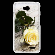 Coque LG L70 Belle rose Jaune 50