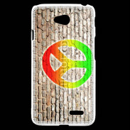 Coque LG L70 Peace and love graffiti
