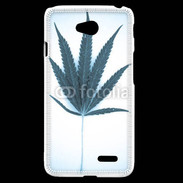 Coque LG L70 Marijuana en bleu et blanc