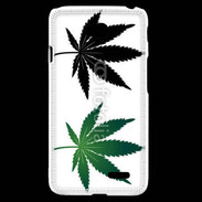 Coque LG L70 Double feuilles de cannabis
