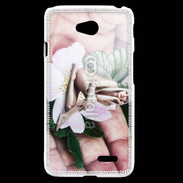 Coque LG L70 Jolie femme avec des ailes de Papillon