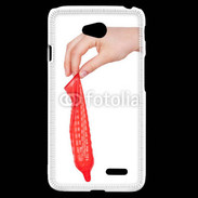 Coque LG L70 préservatif rouge