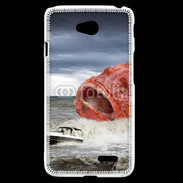 Coque LG L70 Enorme poisson chassant bateau de pêcheurs