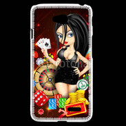 Coque LG L70 Lady au casino