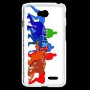 Coque LG L70 Illustration mêlée de rugby